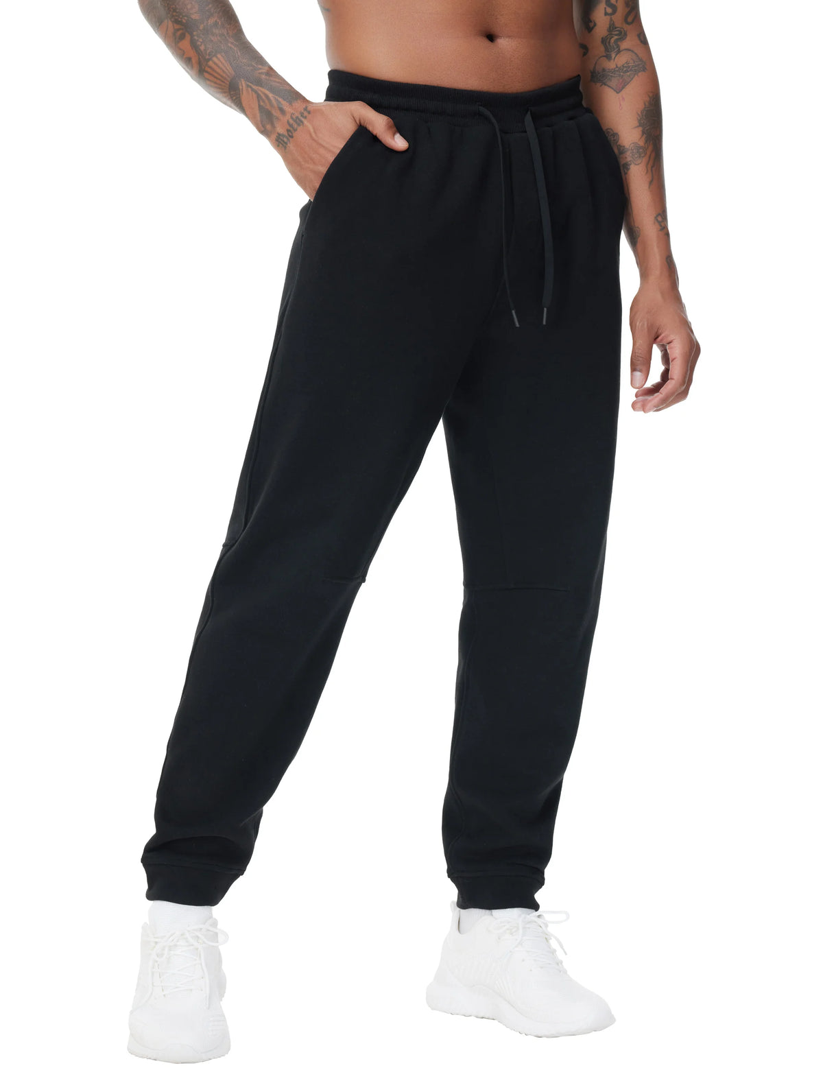 The Gym People Men's Fleece Workout Sweatpants Drawstring Joggers