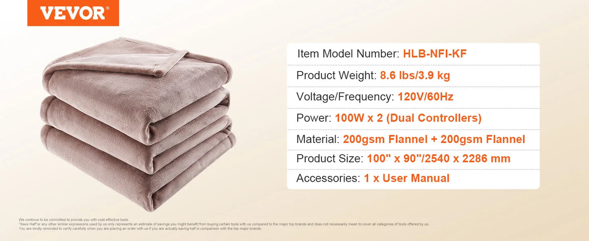 SucceBuy Electric Heated Throw With Soft Flannel Sherpa Fabric