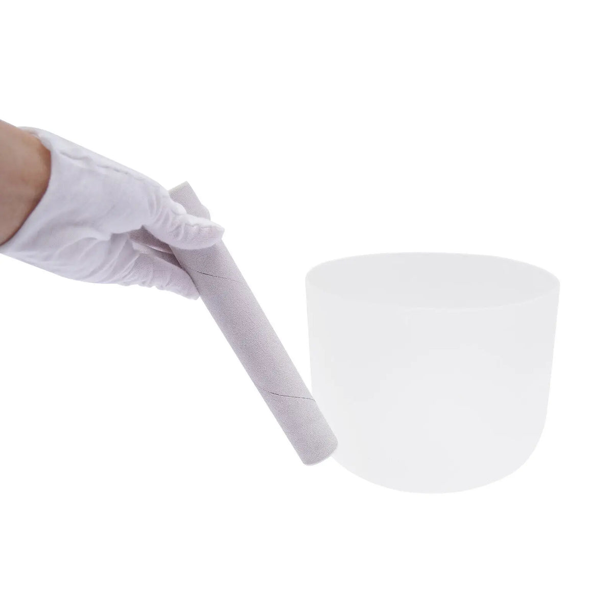 Premium Frosted Quartz Crystal Meditation Singing Bowl With Mallet