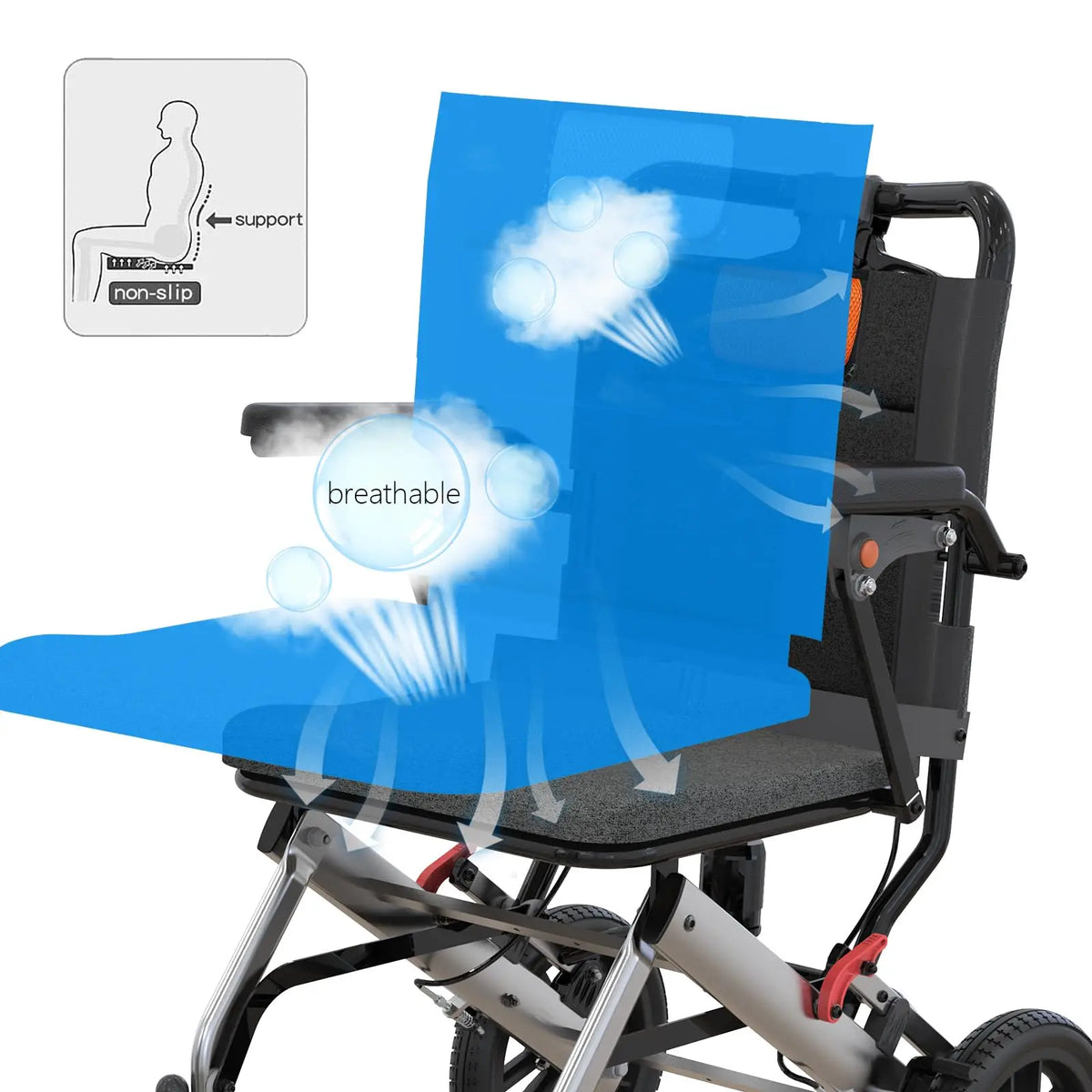 Hydraulic Patient Lift Commode Chair With Split Seat For Transfers