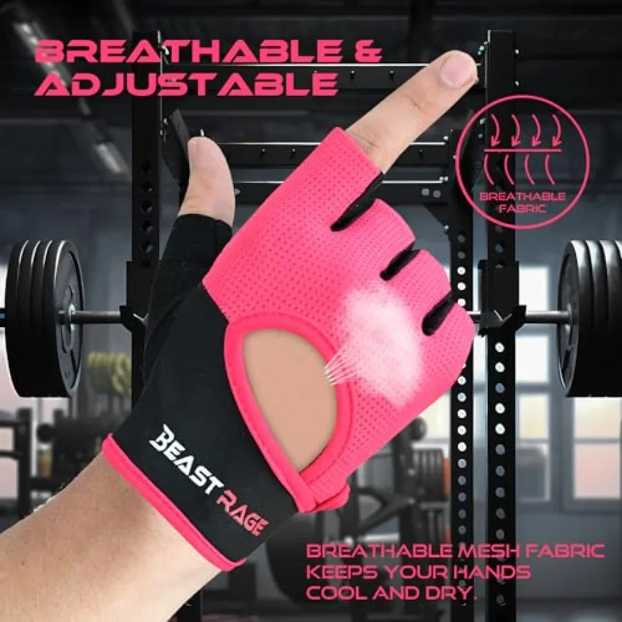 Professional Fingerless Workout Gloves With Breathable Palm Protection