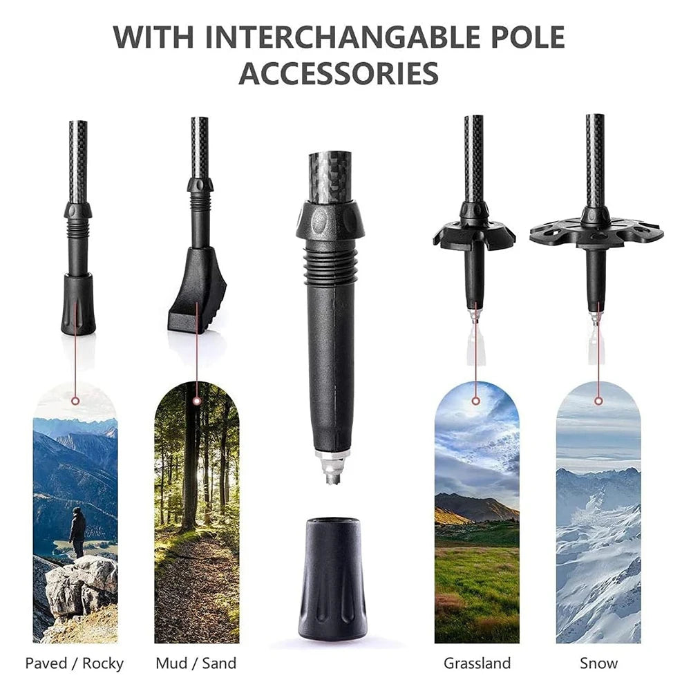 Naturehike Ultralight Carbon Fiber Trekking Poles For Outdoor Adventures