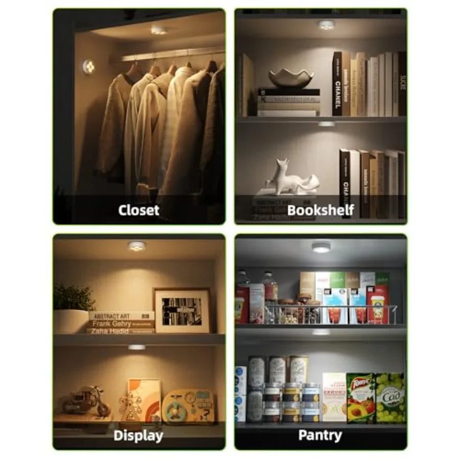 Smart Wireless Touch LED Puck Lights For Under Cabinets