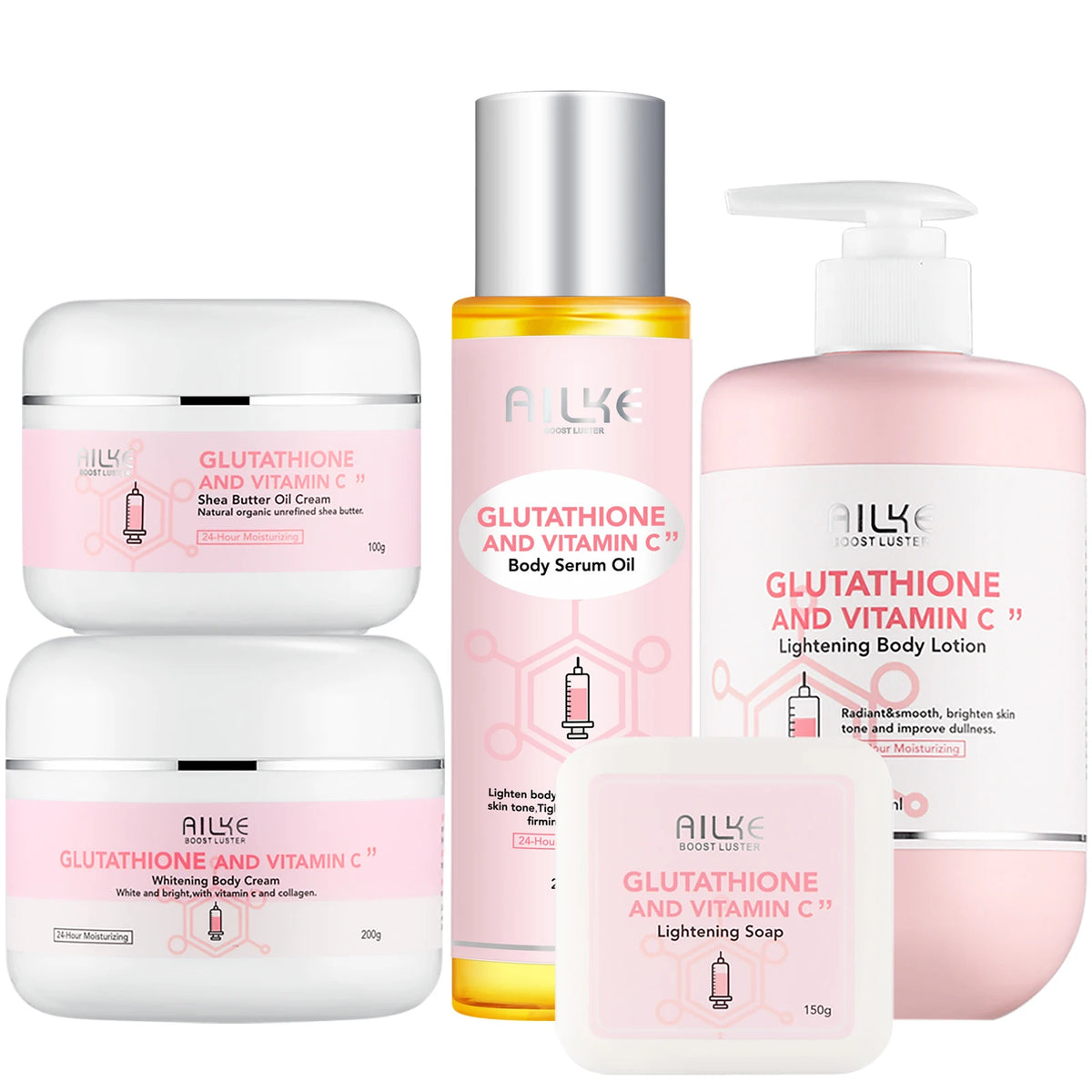 Ailke Glutathione Vitamin C Complete Body Whitening Kit