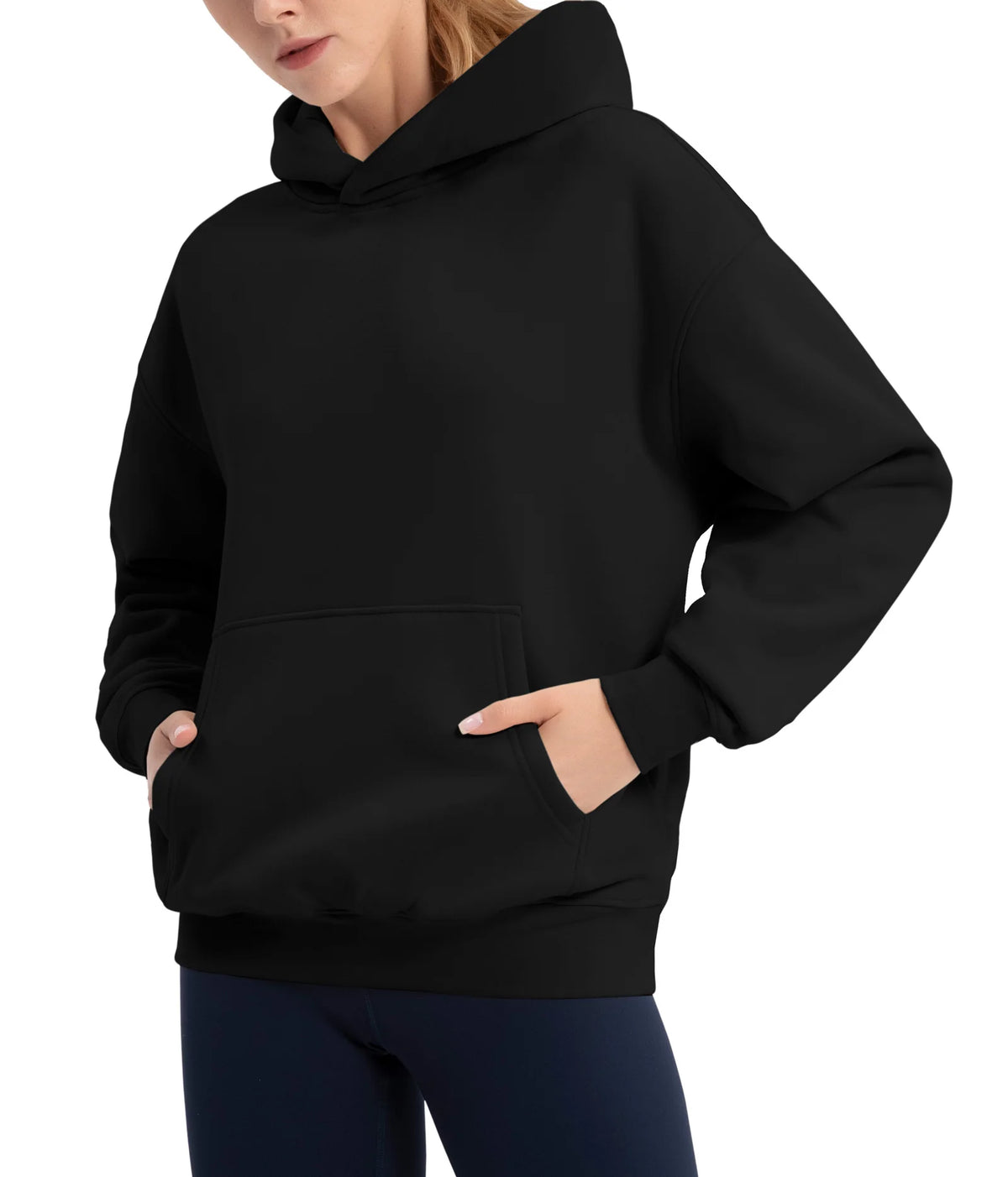 The Gym People Women Oversized Fleece Pullover Hoodie With Pockets