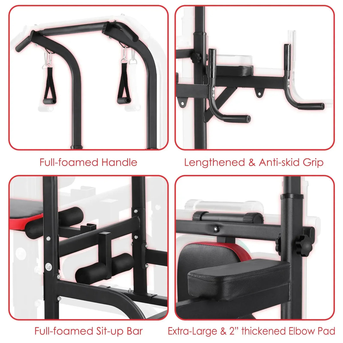 Homfa Multifunctional Power Tower Foldable Pull Up And Dip Station