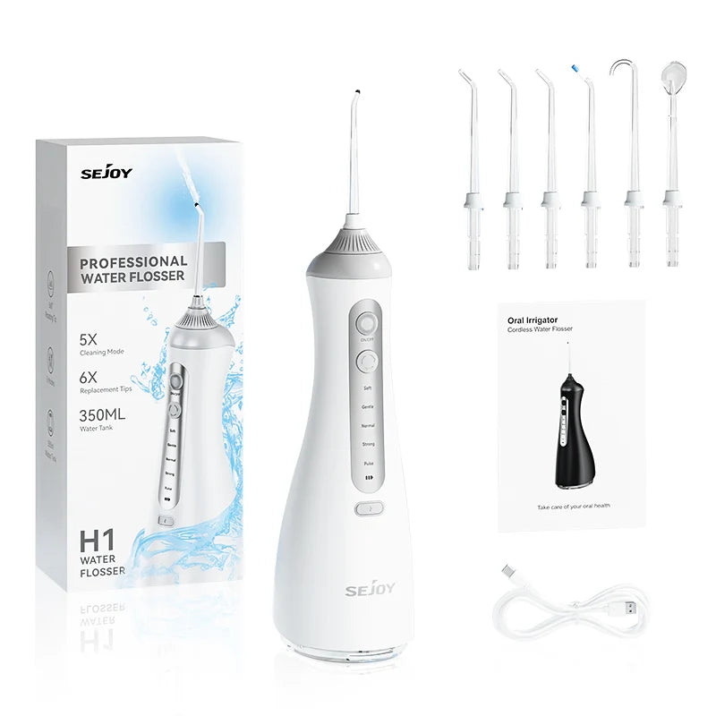 Sejoy Cordless Water Flosser With Six Jets For Daily Oral Hygiene