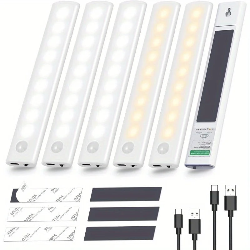 Motion Sensor Rechargeable LED Under Cabinet Light For Kitchen