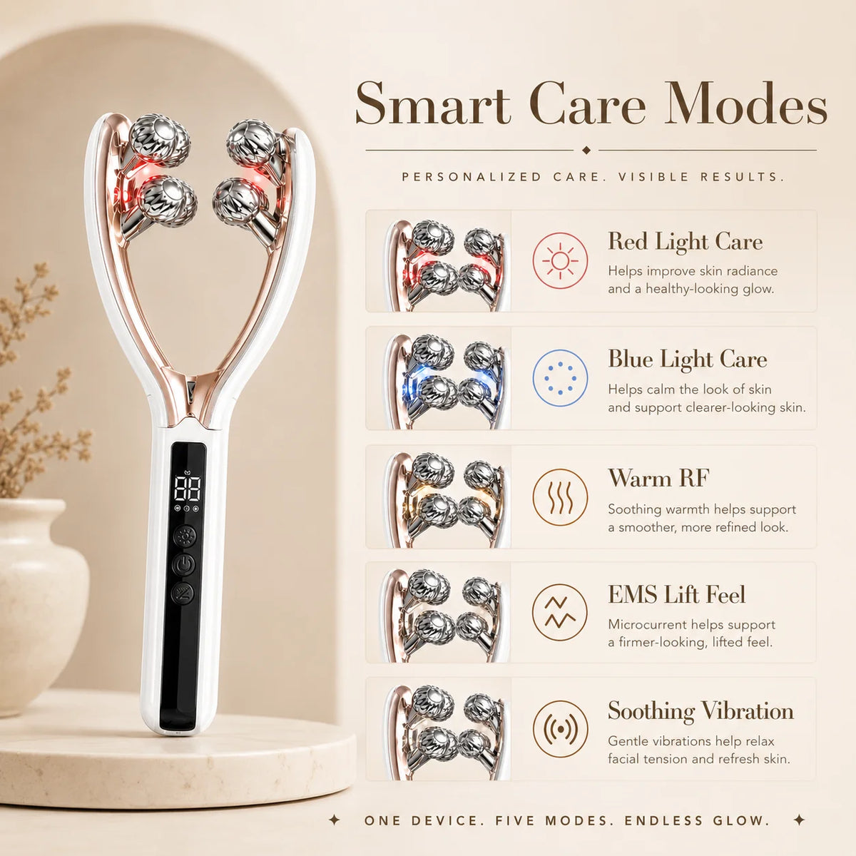 Electric Face And Neck Roller Massager For Daily Skincare Routine