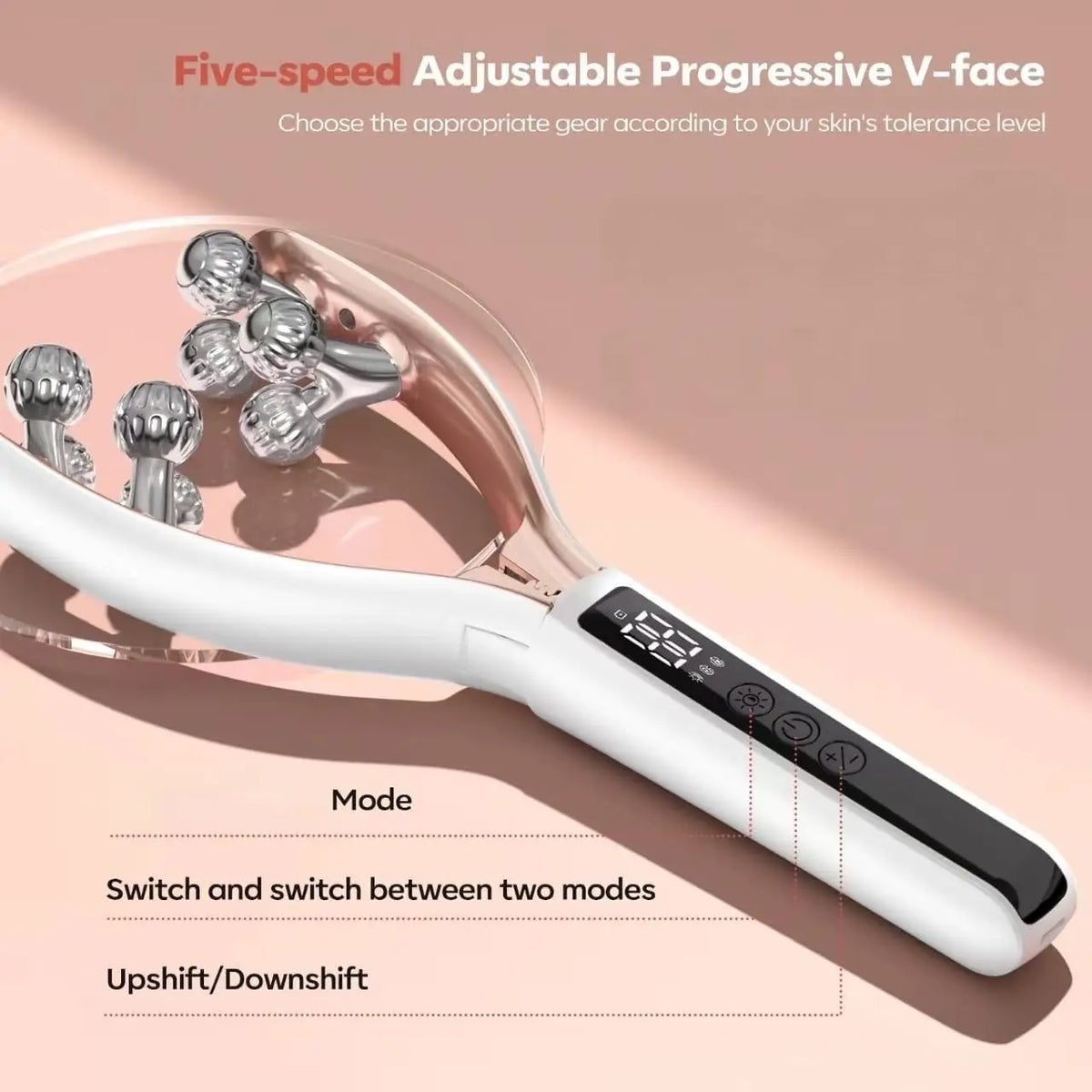 Wireless Rechargeable Facial And Neck Massager With Contouring Tool
