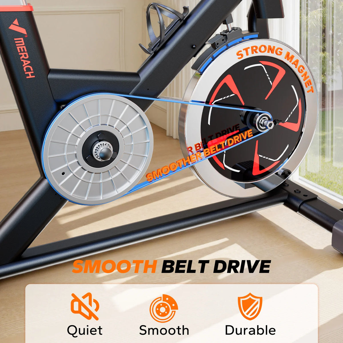 Merach Magnetic Resistance Exercise Bike For Home Indoor Cycling