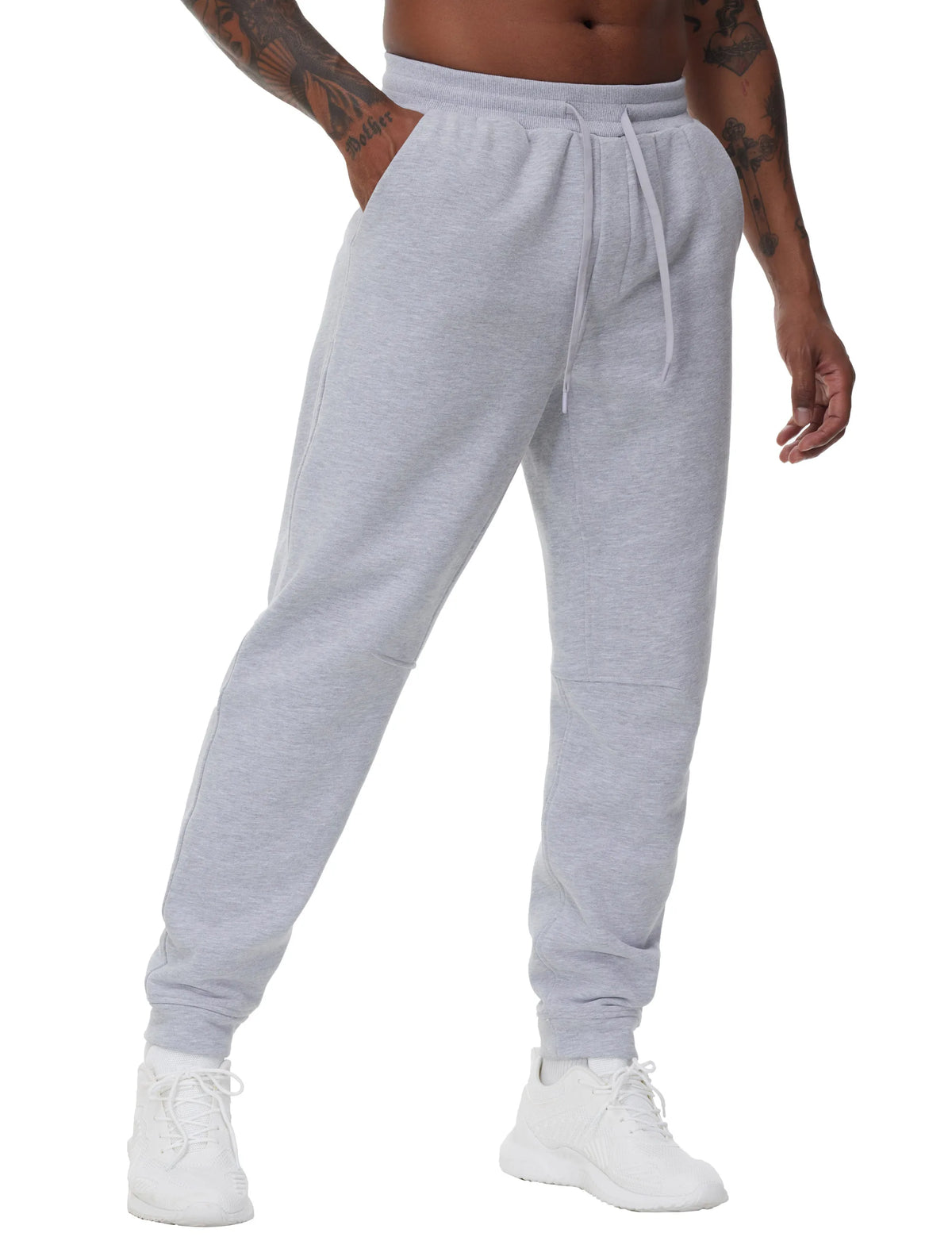 The Gym People Men's Fleece Workout Sweatpants Drawstring Joggers