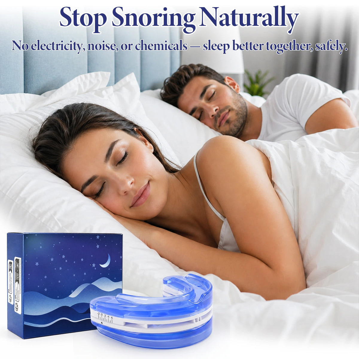 Adjustable Anti Snoring Mouthpiece For Adult Custom Fit Sleep Aid