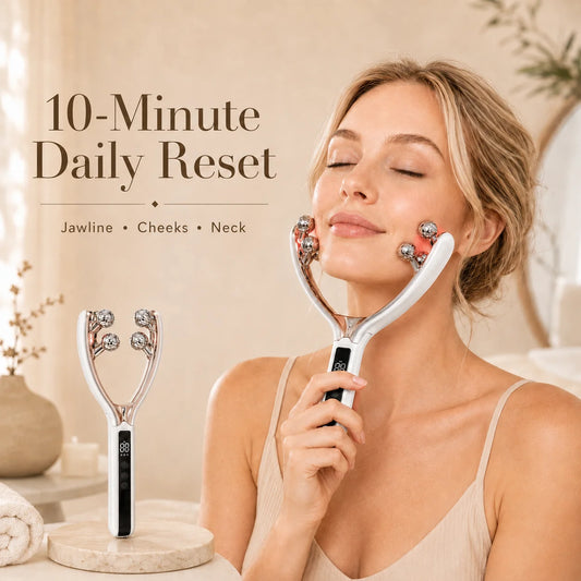 Electric Face And Neck Roller Massager For Daily Skincare Routine