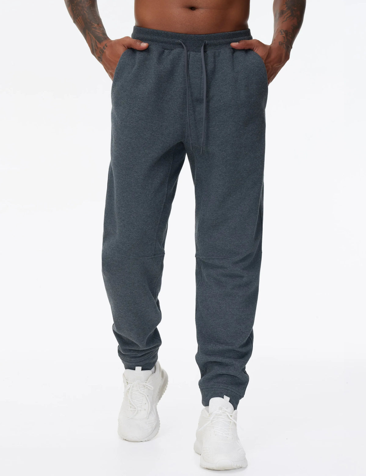 The Gym People Men's Fleece Workout Sweatpants Drawstring Joggers