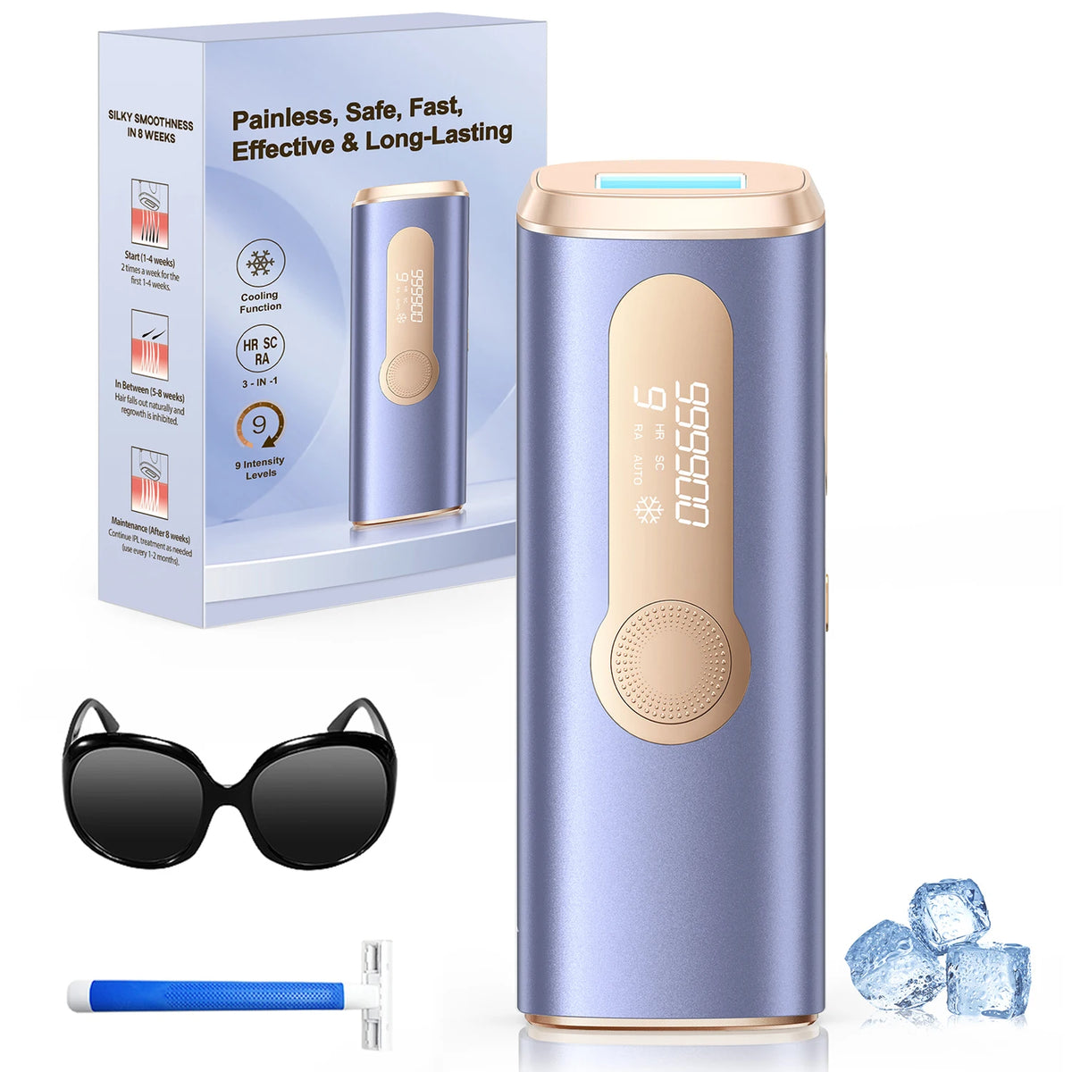 Totmizby Painless IPL Hair Removal Epilator For Face And Body