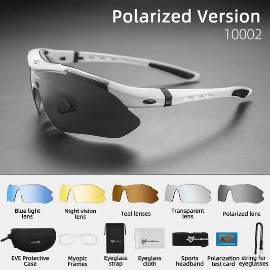 Rockbros Polarized Cycling Sunglasses With Uv Protection And Replaceable Frame