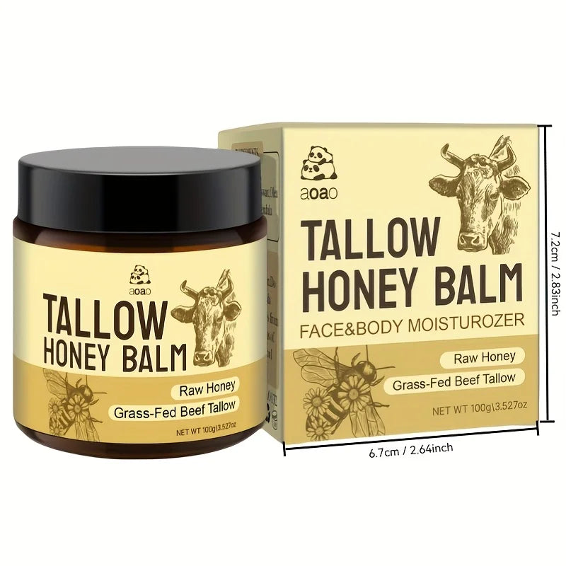 Aoao Natural Grass Fed Tallow Balm With Honey And Olive Oil