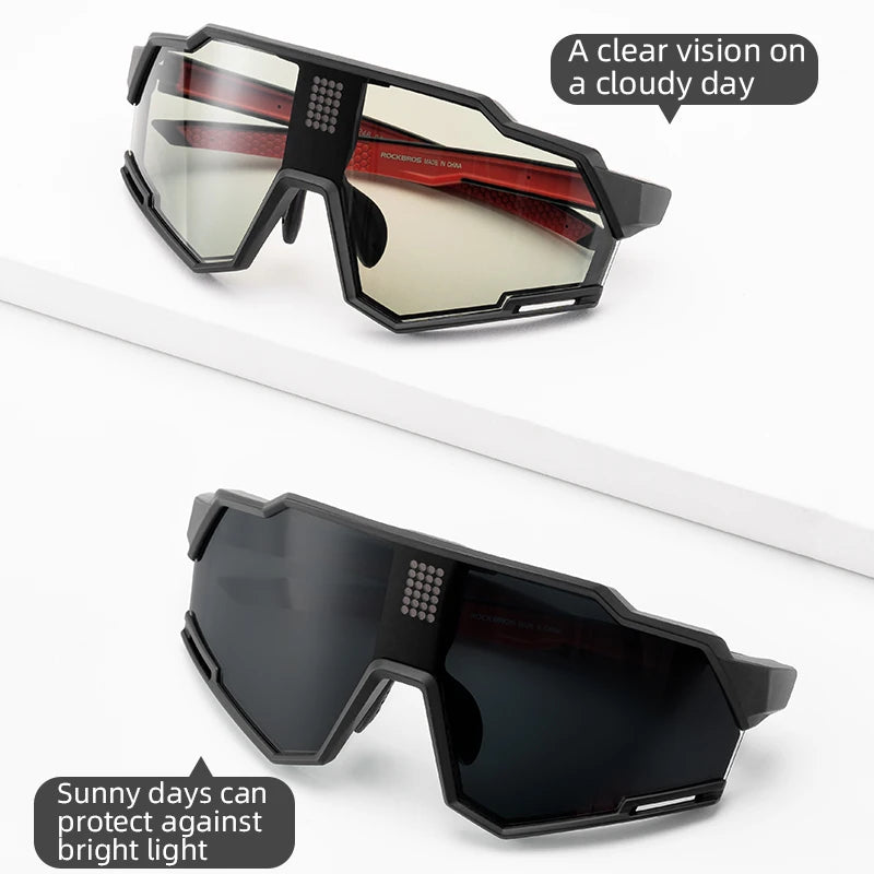 Rockbros Polarized Cycling Sunglasses With Switchable Lenses