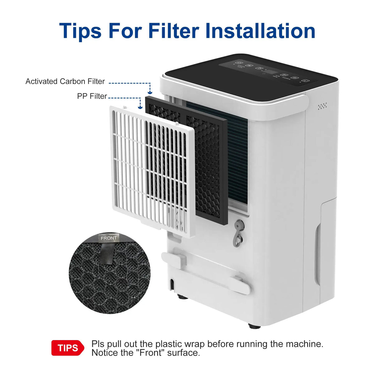 Shinco 30-Pint Dehumidifier With Drain Hose Covers 1500 Sqft