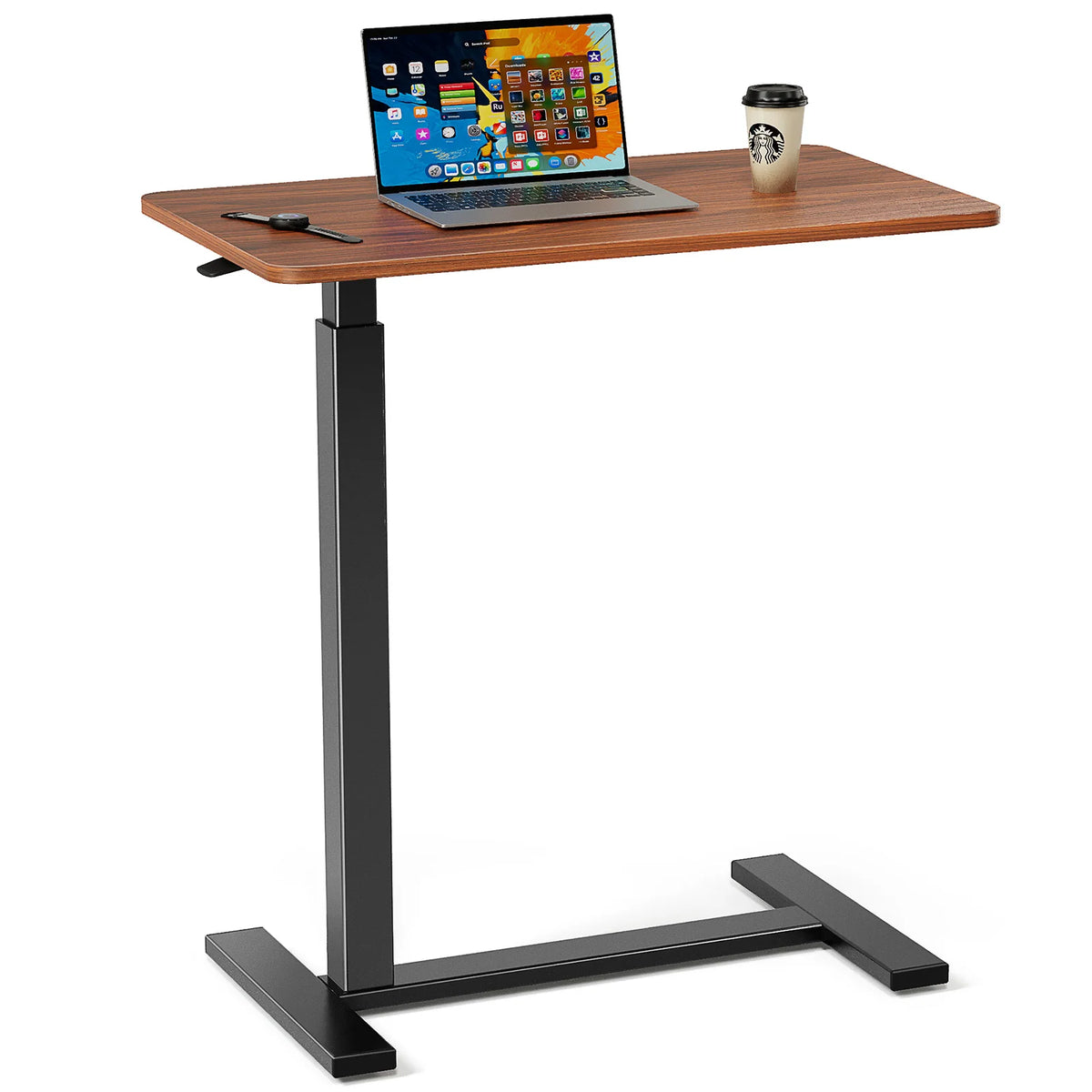 JHK Adjustable Height Rolling Over Bed Table For Bedroom