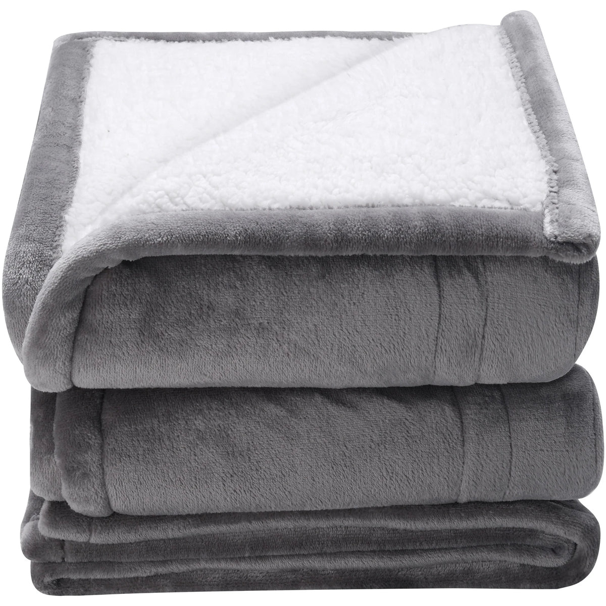 SucceBuy Electric Heated Throw With Soft Flannel Sherpa Fabric