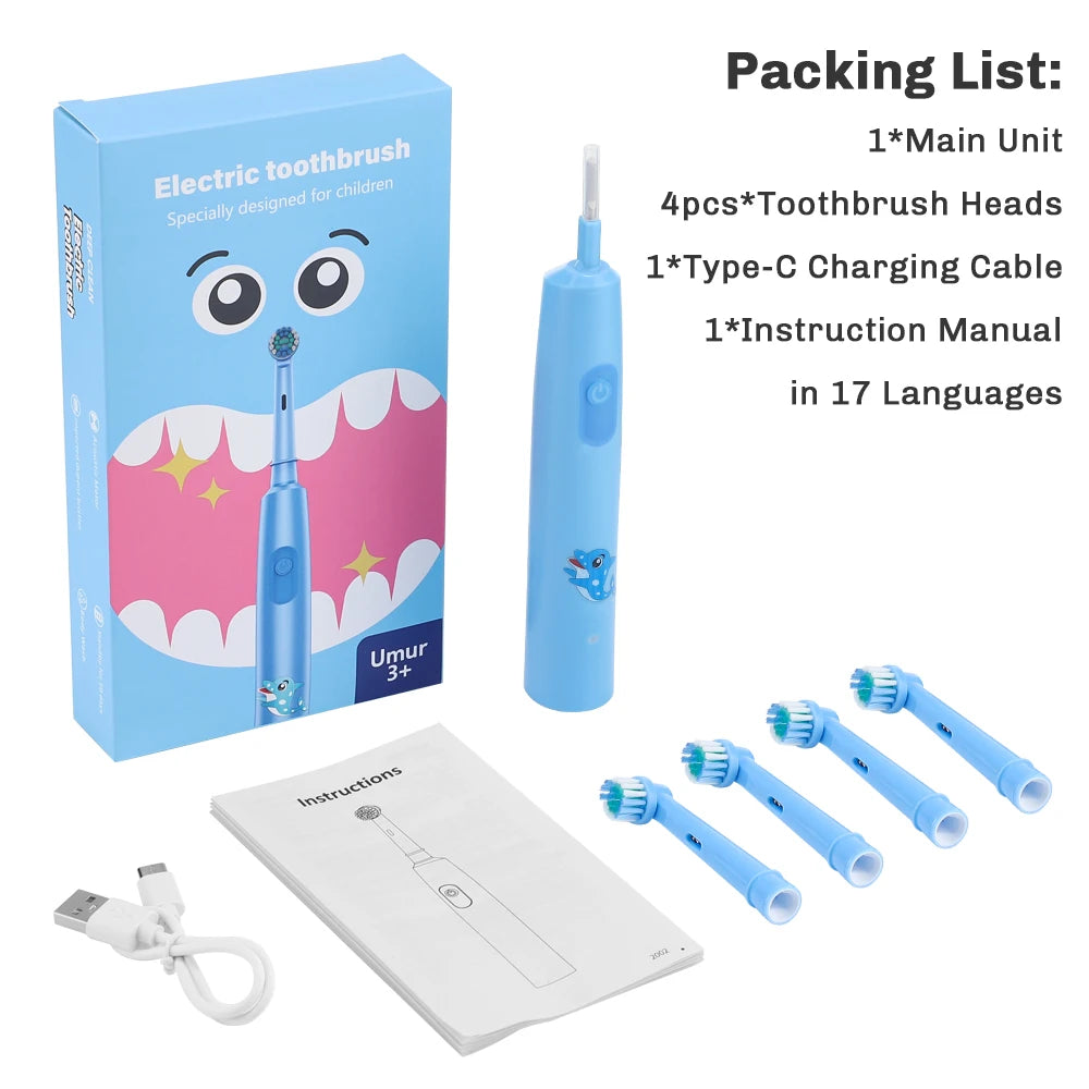 Afdeal Rechargeable Rotary Electric Toothbrush With Smart Timer