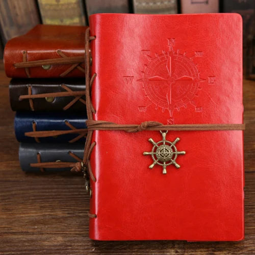 Vintage PU Leather Spiral Journal With Replaceable Pages