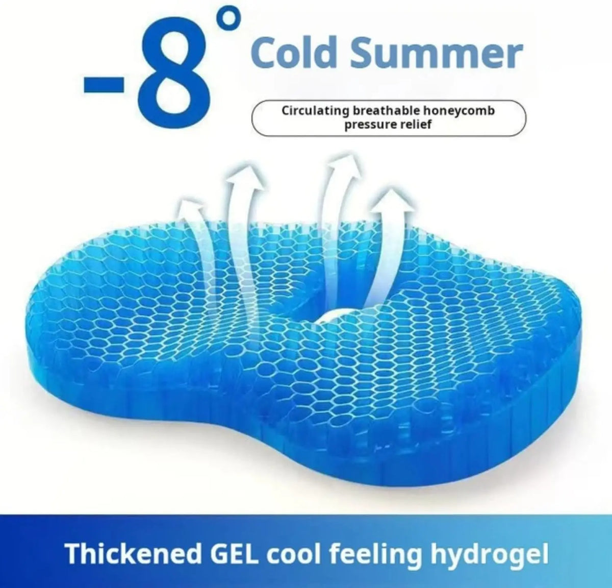 Ergonomic Honeycomb Gel Seat Cushion For Office Chair Comfort Support