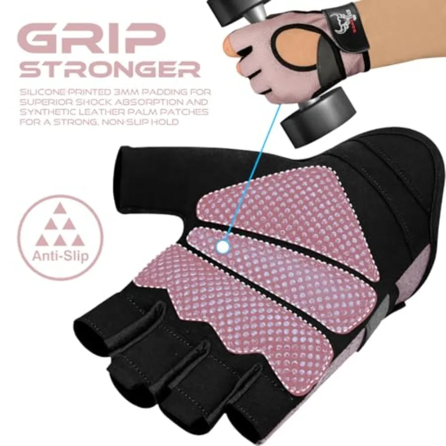 Fingerless Weight Lifting Gloves With Padded Palms And Breathable Design
