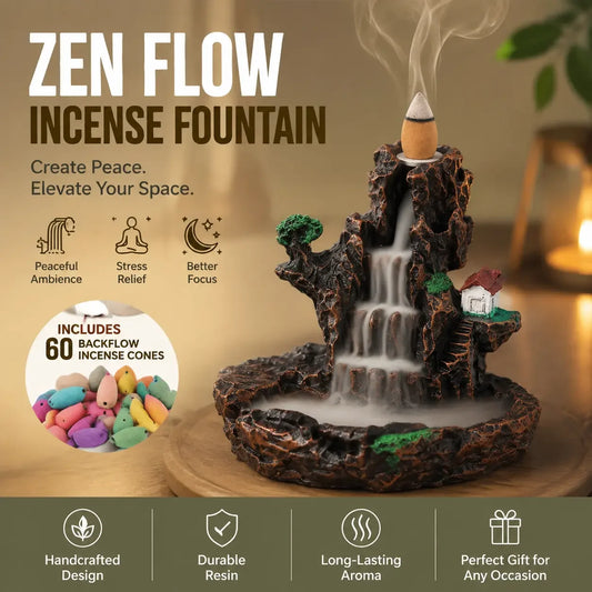 Mountain Shape Backflow Incense Burner For Aromatherapy Home Decor