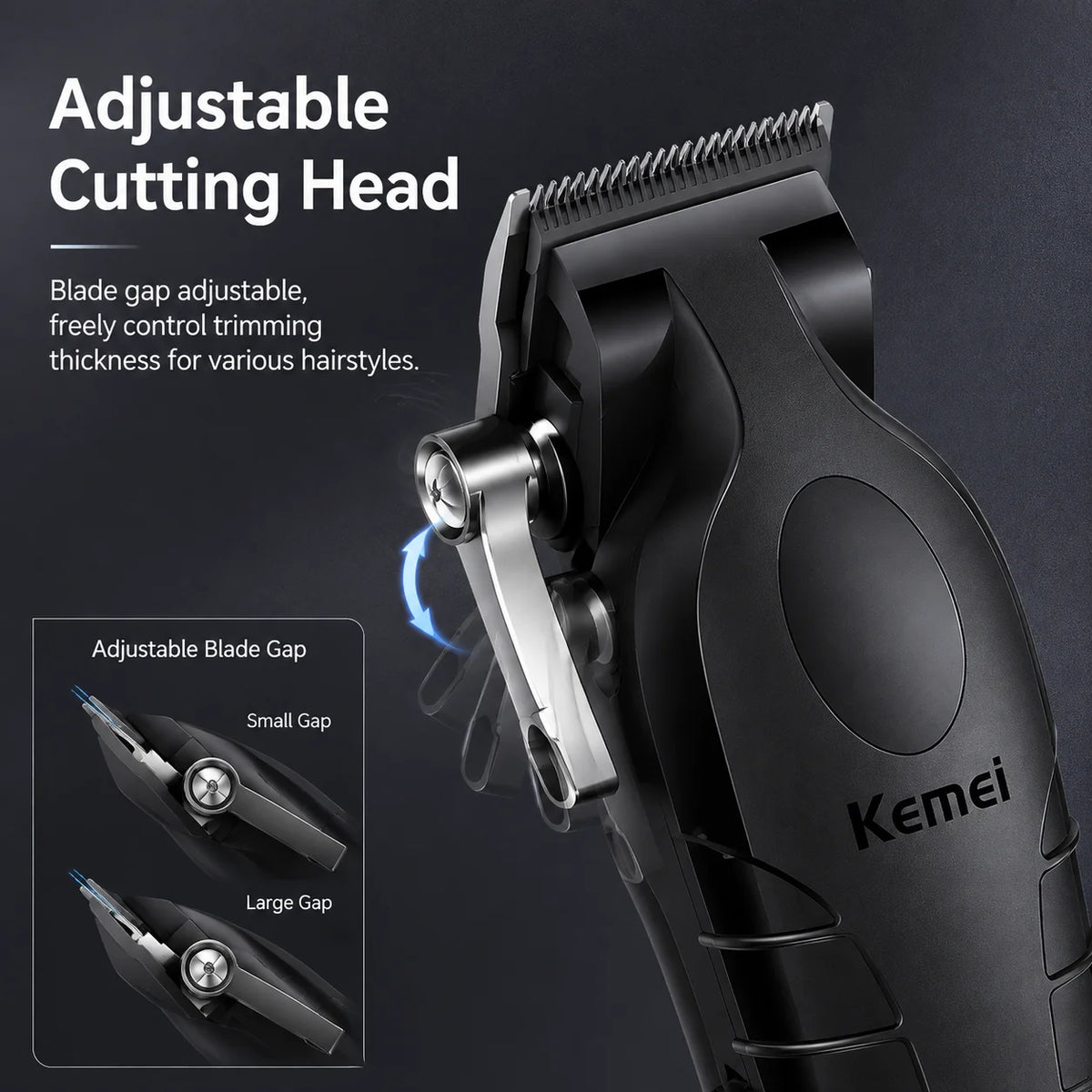 Kemei Rechargeable Electric Hair Clipper Trimmer Shaver Kit