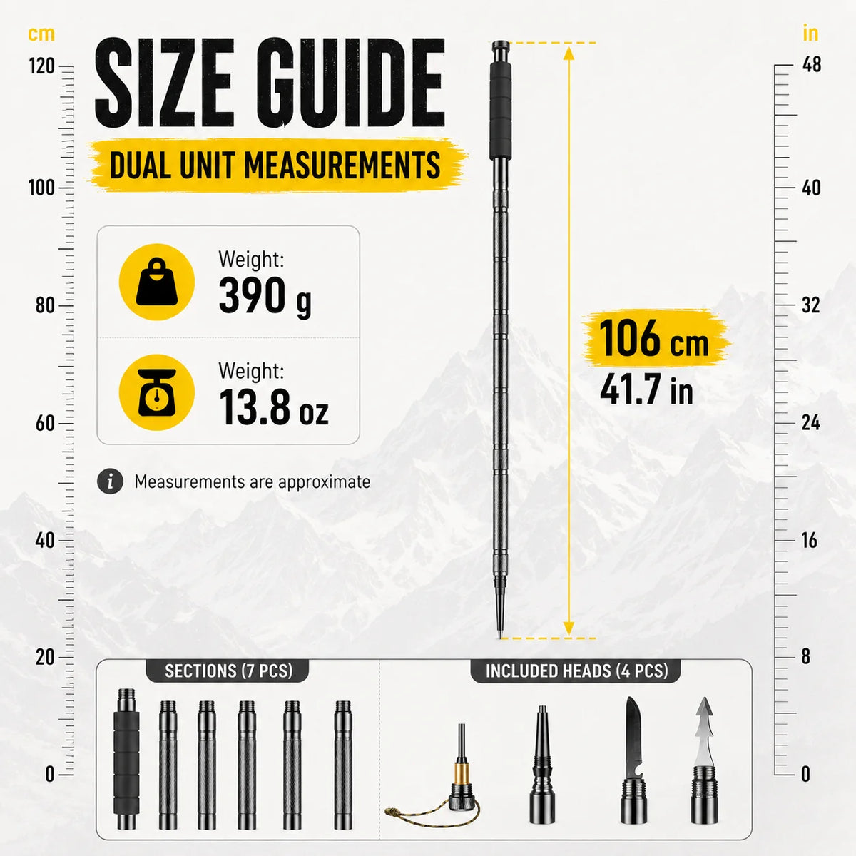 Adjustable Aluminum Trekking Pole With Cushioned Comfort Grip