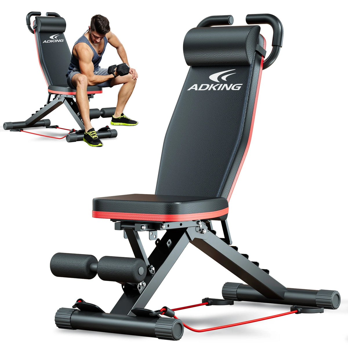 Foldable Adjustable Dumbbell Weight Bench For Strength Training