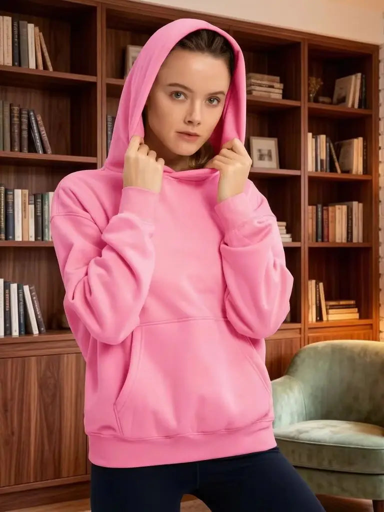 The Gym People Women Oversized Fleece Pullover Hoodie With Pockets