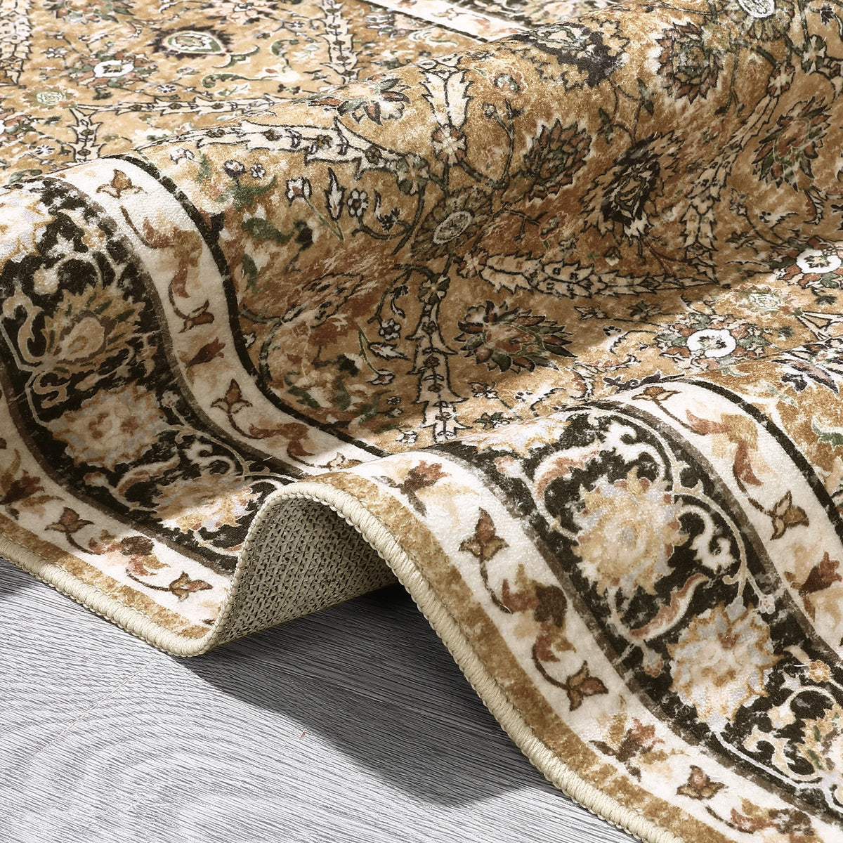 Machine Washable Non Slip Moroccan Trellis Rug With Stain Resistance