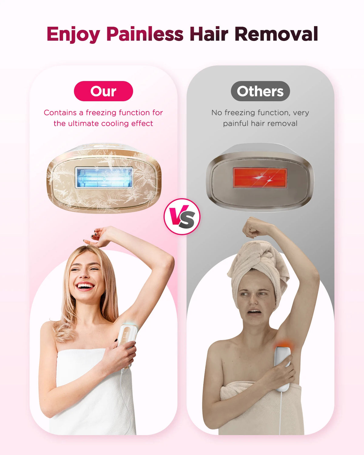 Totmizby Painless IPL Hair Removal Epilator For Face And Body
