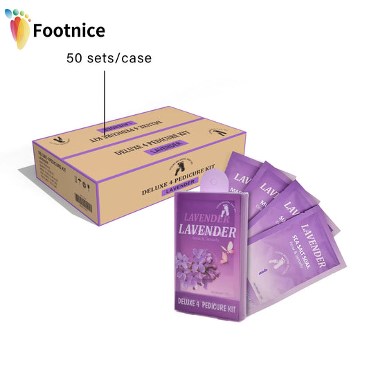 Deluxe Four Step Spa Pedicure Kit Featuring Herbal Foot Treatments