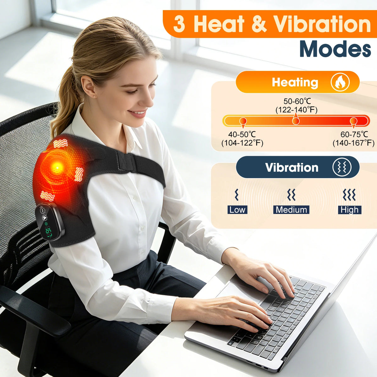 Hailicare Heated Electric Shoulder Massage Machine For Back