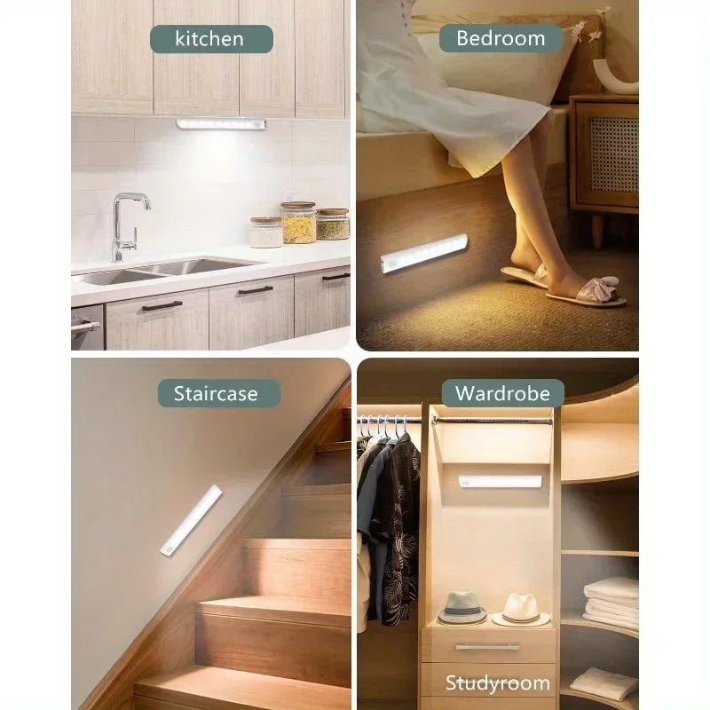 Motion Sensor Rechargeable LED Under Cabinet Light For Kitchen