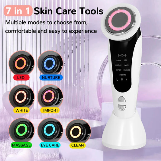 Meetcare Wireless Face Massager 7 Modes 3 Intensities Tightening Device