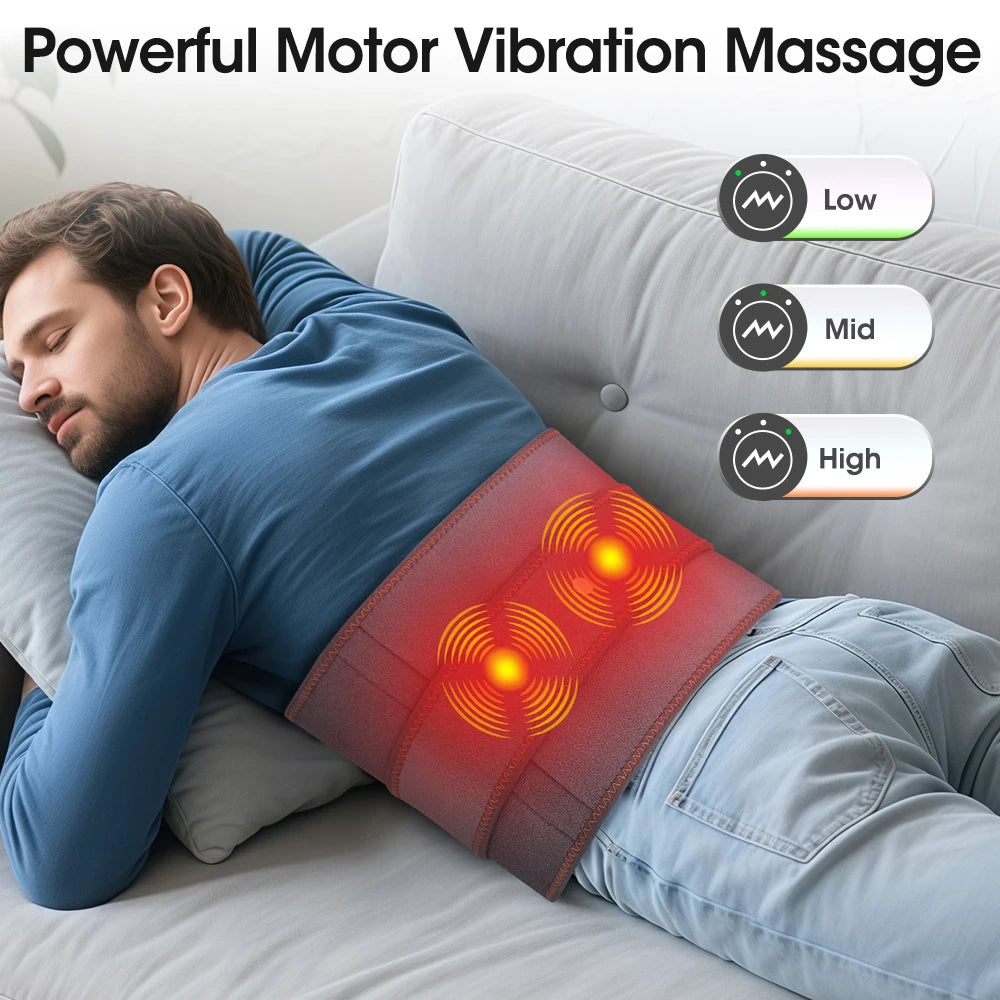 Hailicare Heated Waist Massage Belt With Vibration And Red Light