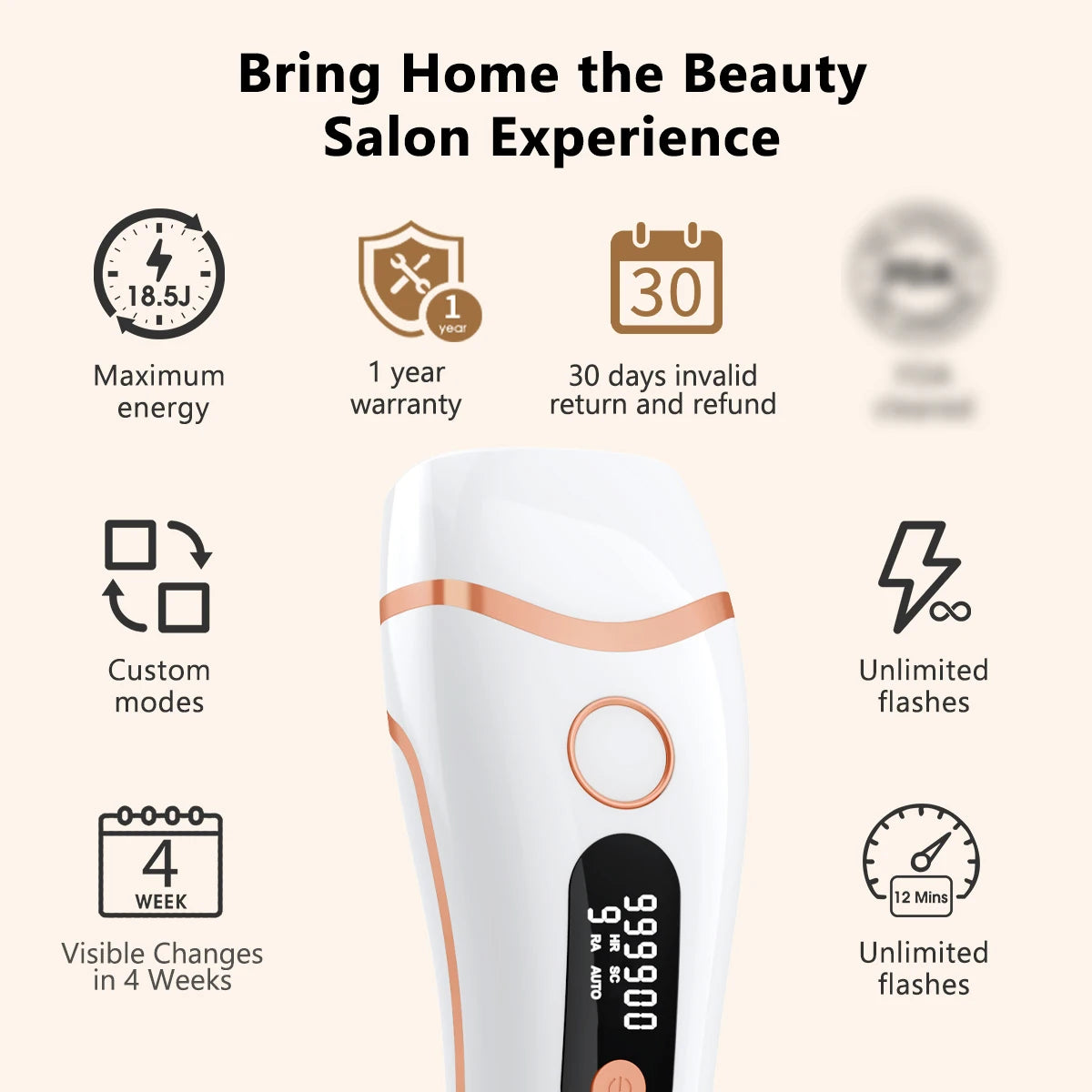 Totmizby IPL Epilator For Painless Permanent Laser Hair Removal