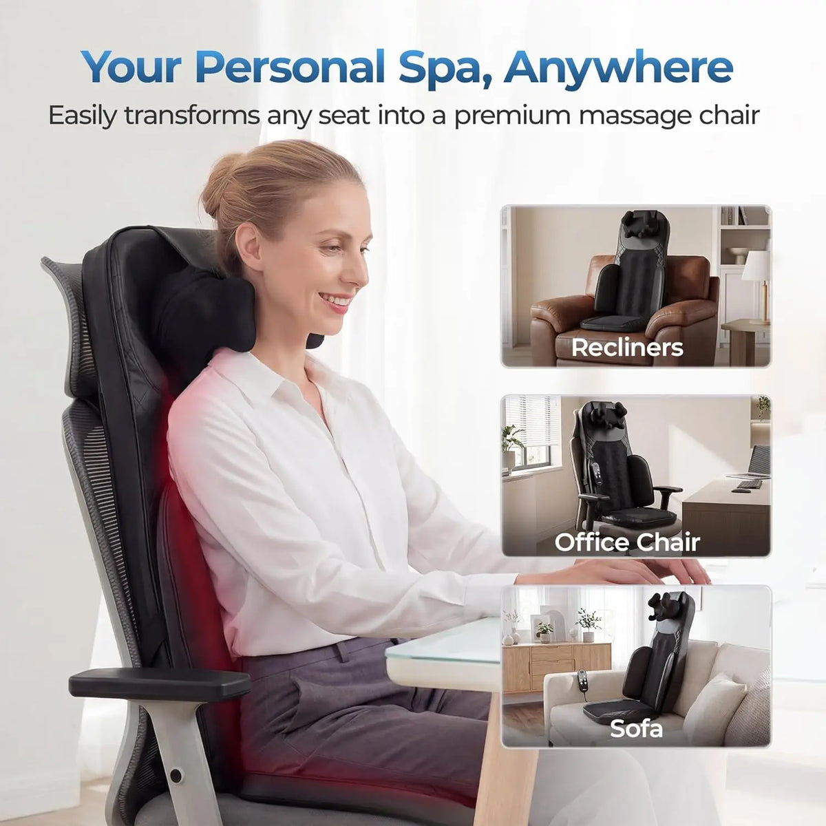 Himoutsu Shi Massage Pad With Heat And Compression For Back Pain
