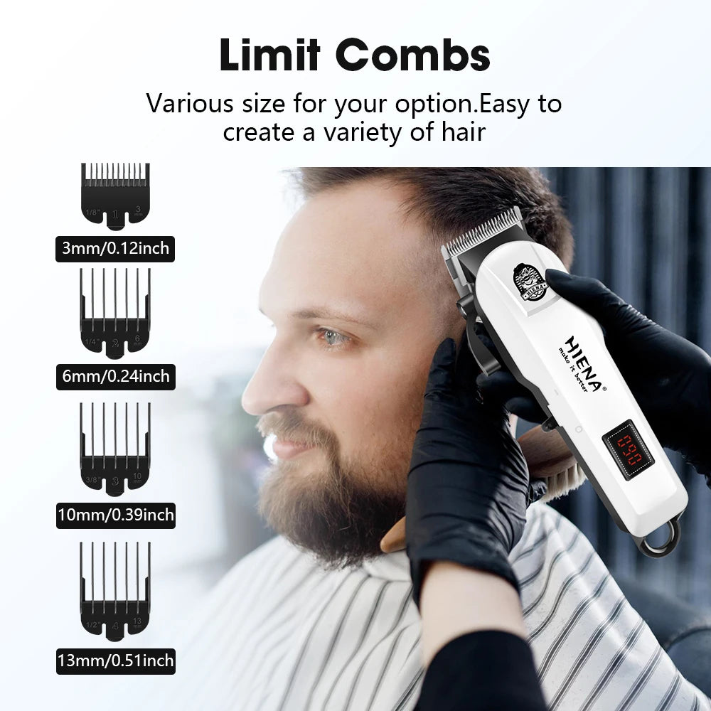 Hiena Rechargeable Electric Hair Clippers And Nose Ear Trimmer