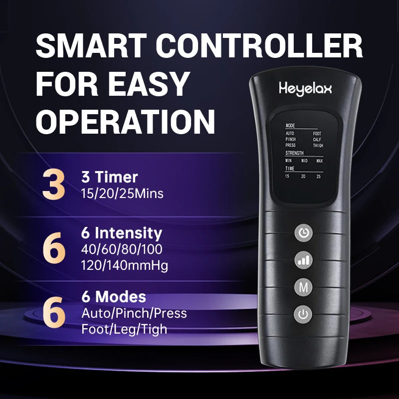 Heyelax Leg Compression Massager For Circulation And Muscle Relaxation
