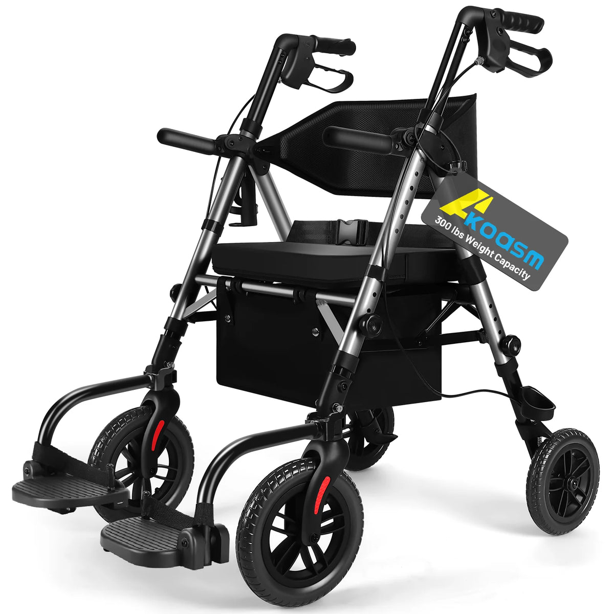 Adjustable Two In One Walker Wheelchair With Safety Brakes
