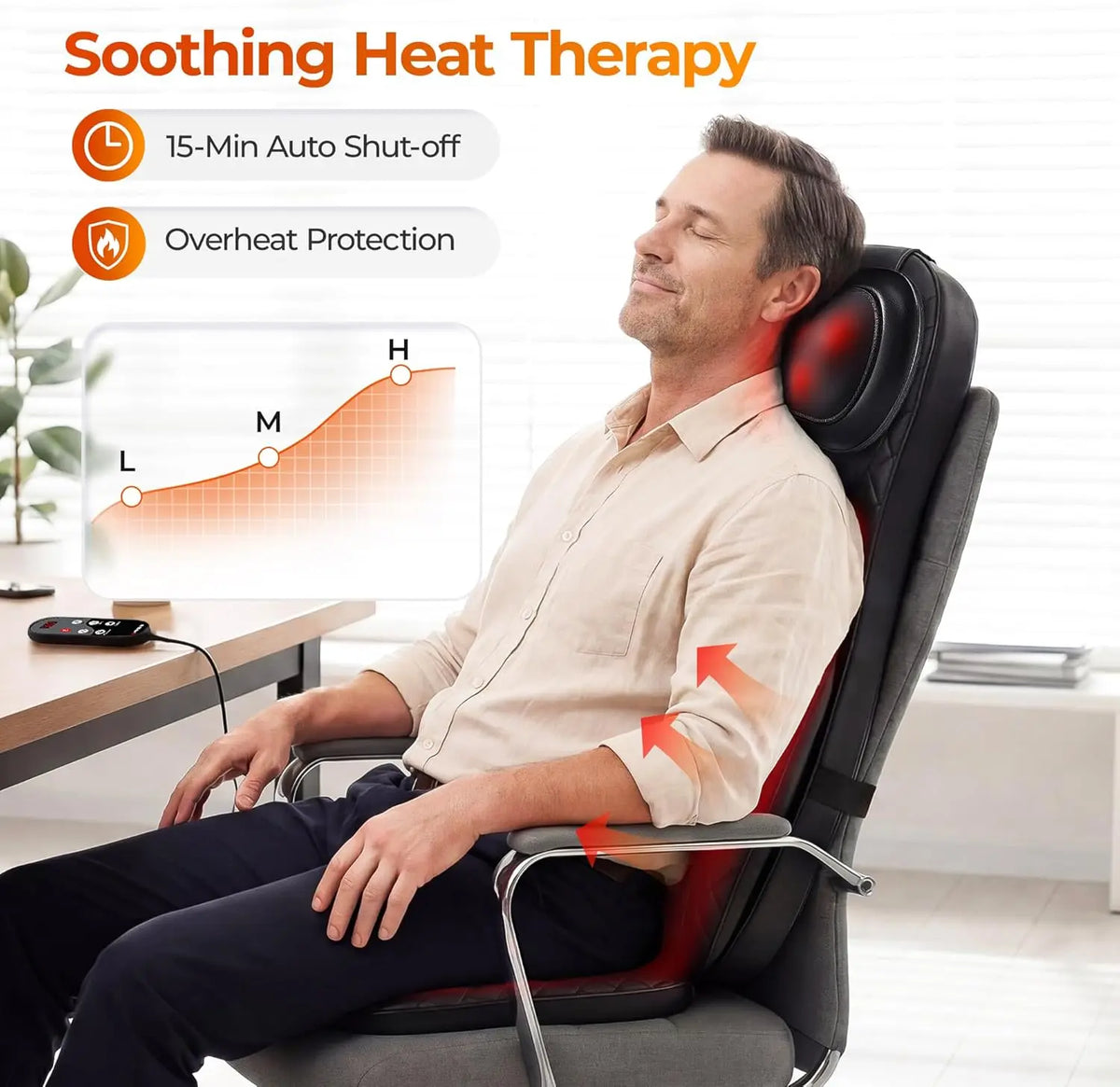 Himoutsu Shi Massage Pad With Heat And Compression For Back Pain