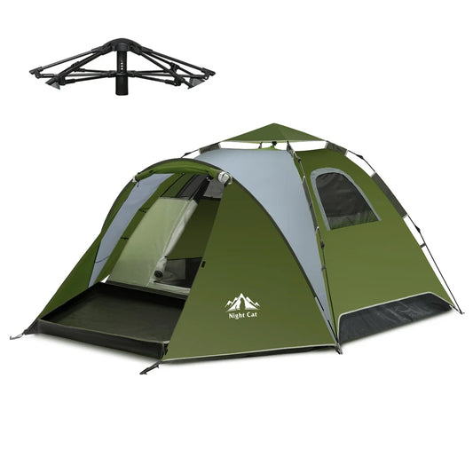 Night Cat Automatic Double Layer Waterproof Pop Up Camping Tent