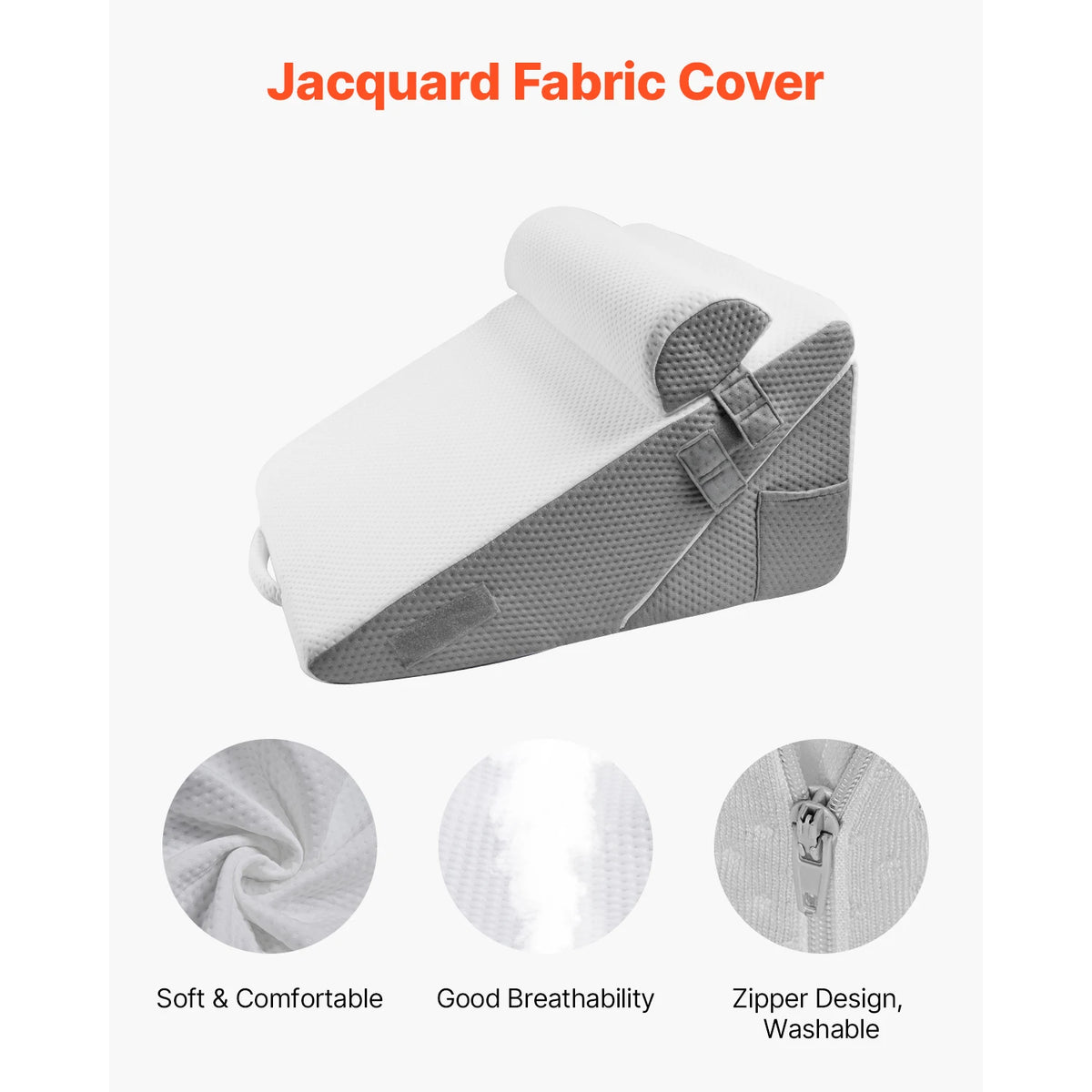 SucceBuy Adjustable Orthopedic Bed Wedge Pillow Set